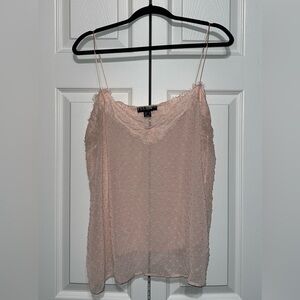 Elegant Pink Camisole with Lace Trim